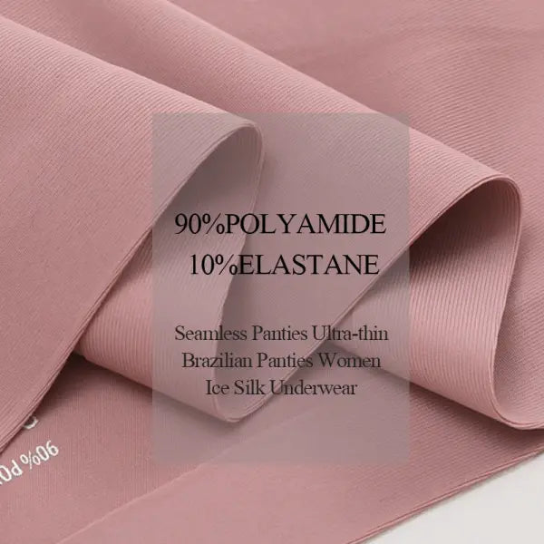 3pcs Seamless Brazilian Panties Ice Silk Low Waist Sexy Underwear