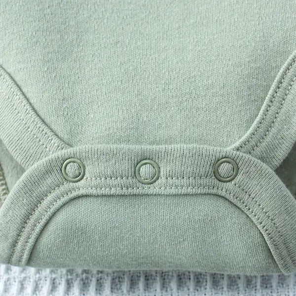 3PCS Baby Boys Summer Bodysuit Set – Cartoon Dinosaur & Stripe Pattern Button Design 0–9 Months