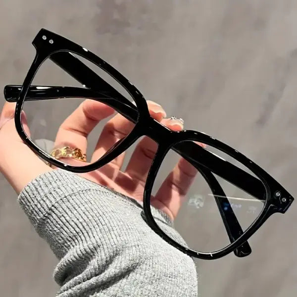 Unisex Square Frame Blue Light Blocking Glasses Polycarbonate Campus Style - 3PCS mix