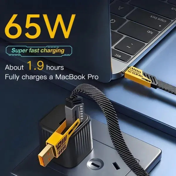 4 in 1 Mecha Fast Charging Data Cable Cord PD 27W For iPhone 15 Samsung Xiaomi 65W USB Type C Multi Port Quick Charge