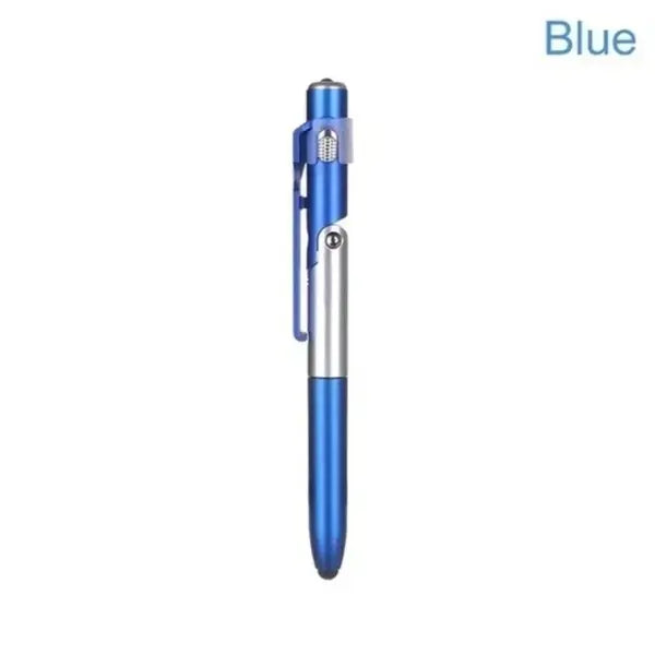 4 In 1 Multifunction Ballpoint Pen with LED Light Fold Phone Holder Night Read Writing Pencil Office School Student
