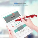 4 In 1 Multifunction Ballpoint Pen with LED Light Fold Phone Holder Night Read Writing Pencil Office School Student