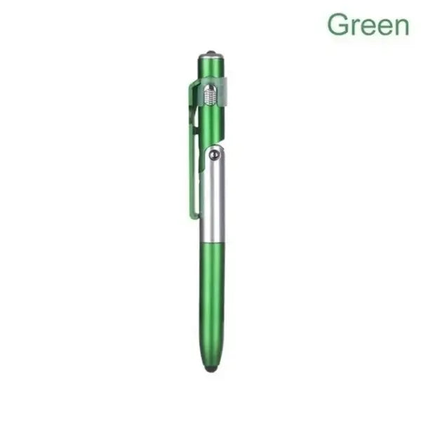 4 In 1 Multifunction Ballpoint Pen with LED Light Fold Phone Holder Night Read Writing Pencil Office School Student