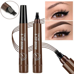 4-Point Eyebrow Pencil – Waterproof Liquid Brow Pen for Long-Lasting Microblade Makeup - Himpall
