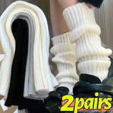 Knitted Lolita Leg Warmers – Women’s Long Wool Socks & Arm Warmers Autumn Winter Y2K Crochet Boot Cuffs (40–70cm)