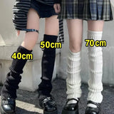 Knitted Lolita Leg Warmers – Women’s Long Wool Socks & Arm Warmers Autumn Winter Y2K Crochet Boot Cuffs (40–70cm)
