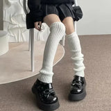 Knitted Lolita Leg Warmers – Women’s Long Wool Socks & Arm Warmers Autumn Winter Y2K Crochet Boot Cuffs (40–70cm)