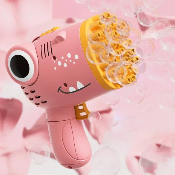 40-Hole Dinosaur Bubble Gun – Handheld Automatic Bubble Machine Toy for Kids (No Battery or Bubble Water Included)