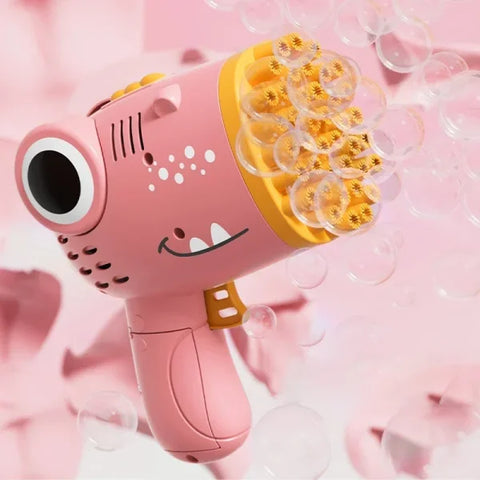40-Hole Dinosaur Bubble Gun – Handheld Automatic Bubble Machine Toy for Kids (No Battery or Bubble Water Included)