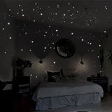 407pcs Luminous Wall Stickers Wall Decor Glow In The Dark Star Vinyl Sticker for Kid Room Creative Fluorescent Party