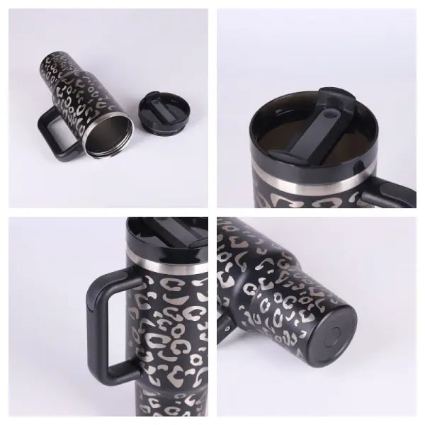 40oz Insulated Stainless Steel Tumbler with Handle and Lid