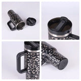 40oz Insulated Stainless Steel Tumbler with Handle and Lid