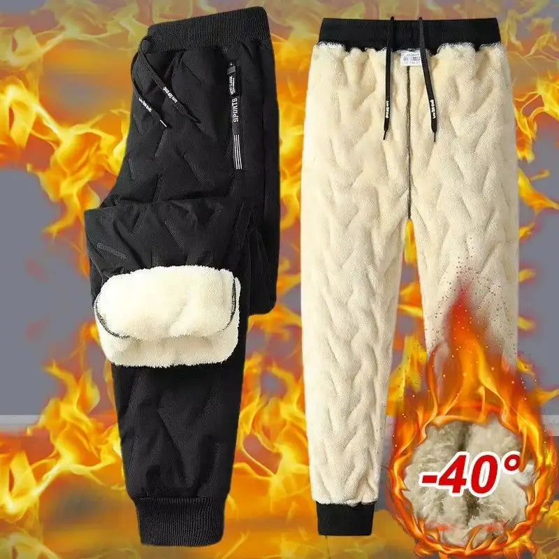 Men’s Winter Fleece Sweatpants with Warm Waterproof Thermal Design