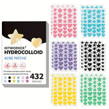 432 Colorful PE Pimple Patches Cute Star Shaped Pimple Cover Sticker Invisible Pimple Cover Removal Pimple Patch