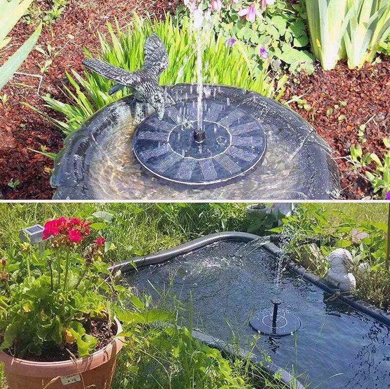 Polycrystalline silicon solar hair remover fountain rockery - 16cm Polycrystalline Blue