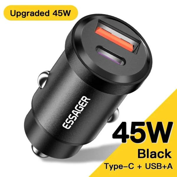 45W USB Car Charger – Fast Charging QC 4.0 PD 3.0 Type-C Adapter - Himpall