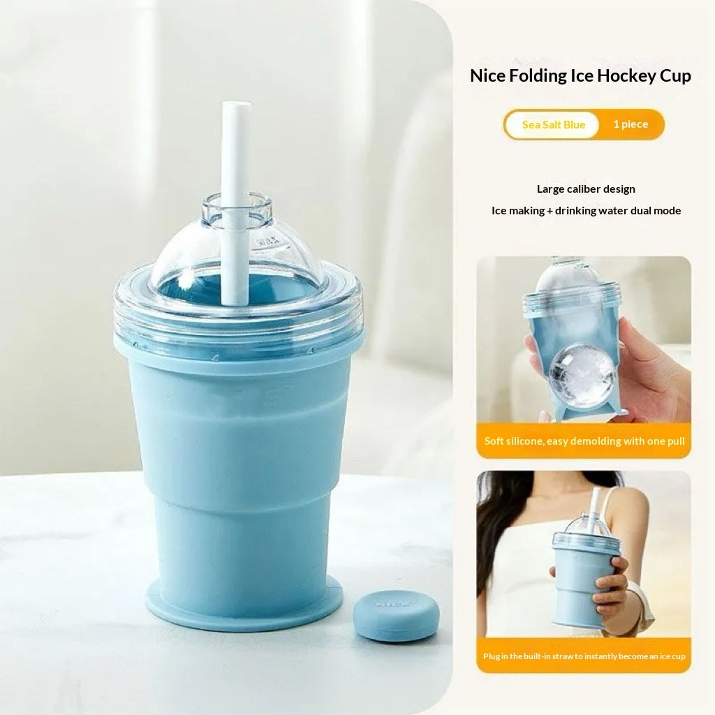 Self-made Ice Hockey Straw Cup Accompanying Creativity - None