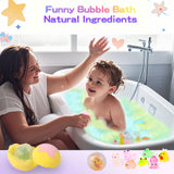 Glow-in-the-Dark Bath Bombs doll set for kids (multi) – fizzing bubble fun - None