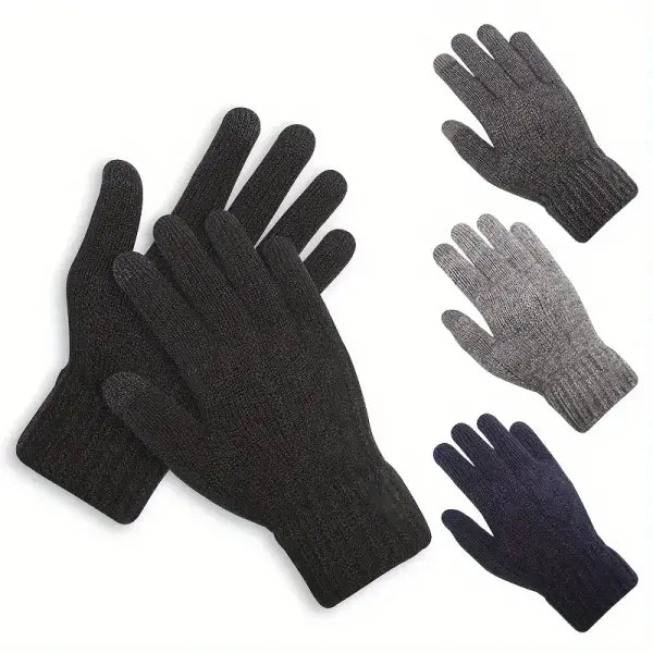 Winter Touchscreen Gloves – Unisex Knit Finger Gloves Warm Machine Washable for Travel Cycling & Sports