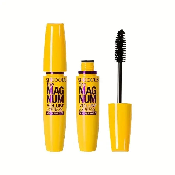 4D Black Mascara Thickening Lengthening Curling Waterproof Liquid Fiber Mascara - 8828-yellow
