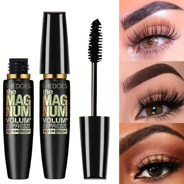 4D Black Mascara Thickening Lengthening Curling Waterproof Liquid Fiber Mascara - 8828-black