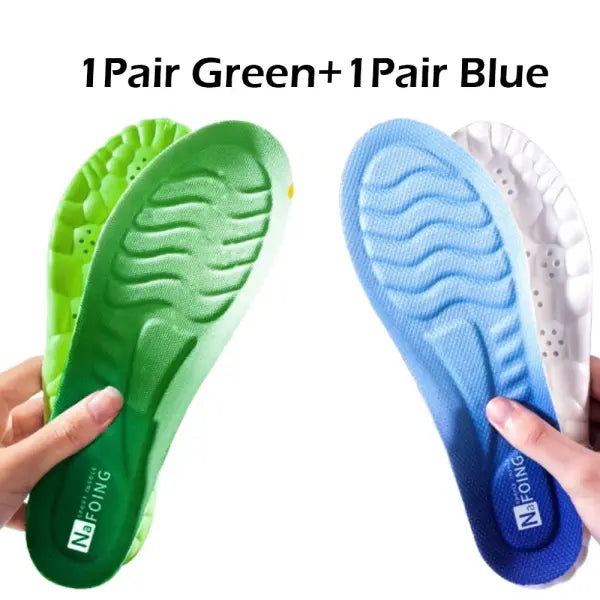 4D Cloud Technology Sports Insoles – PU Sole Soft Breathable Shock Absorption Cushion for Running & Orthopedic Care