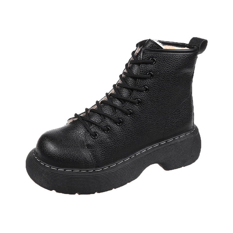 Fashion Lace-up Ankle Boots Women Thin Skinny Boots - Black / Shanli / 35 - Hair Remover