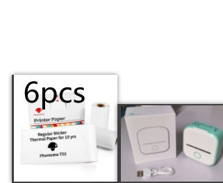 Phomemo T02 Portable Bluetooth Thermal Label Printer - Green Set3 / USB