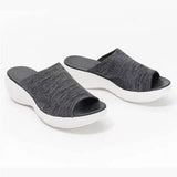 Casual Flying Woven Upper Polyurethane Platform Sandals And Slippers - Hair Remover