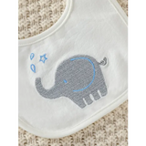 4PCS Baby Boys All-Season Outfit – Cartoon Elephant Pantsuit with Hat Gloves & Bib Streetwear Fashion