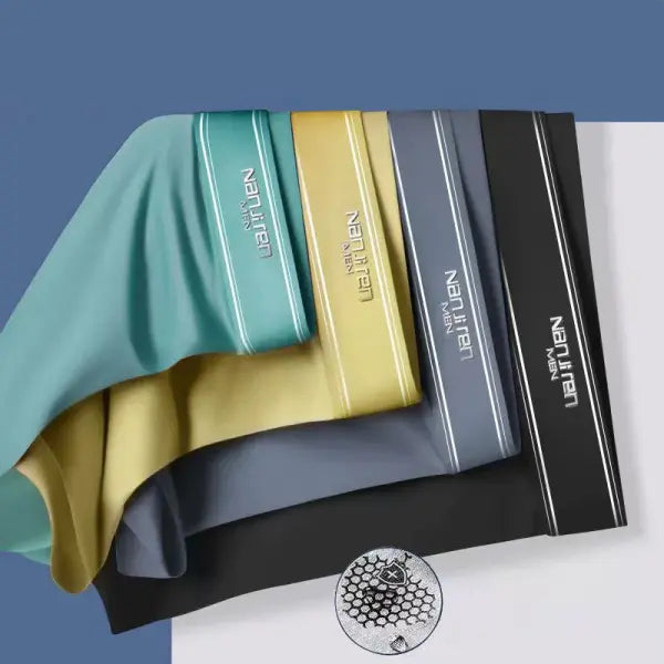 Ice Silk Boxer Shorts L-6XL Breathable Underwear - 2-9902-2 / L(40-50kg) / 4pcs