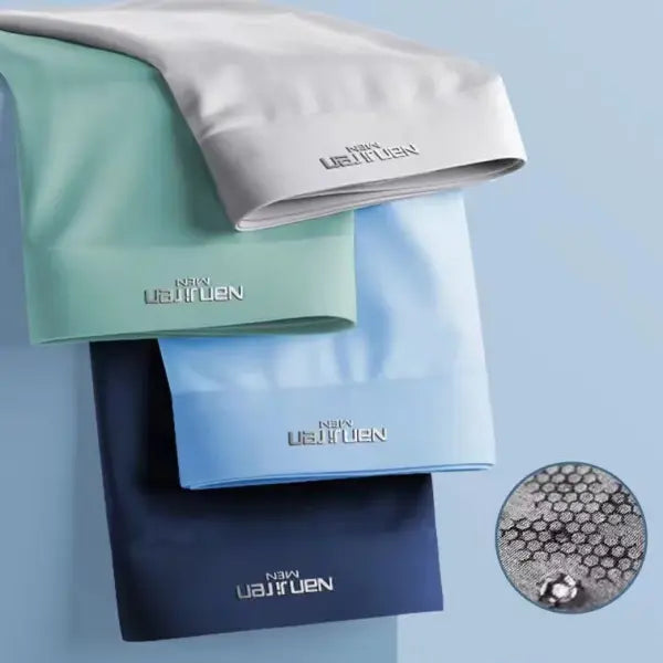 Ice Silk Boxer Shorts L-6XL Breathable Underwear - 2-9906 / XXL(60-70kg) / 4pcs