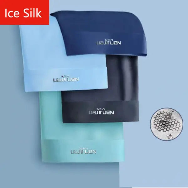 Ice Silk Boxer Shorts L-6XL Breathable Underwear - 2-9903 / XL(50-60kg) / 4pcs