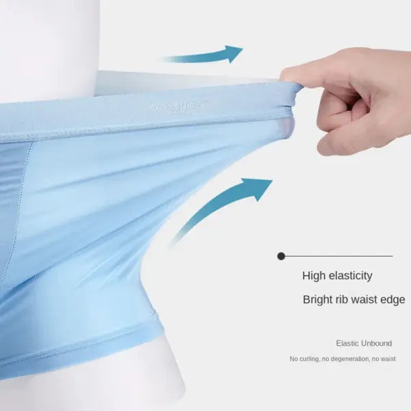 Ice Silk Boxer Shorts L-6XL Breathable Underwear