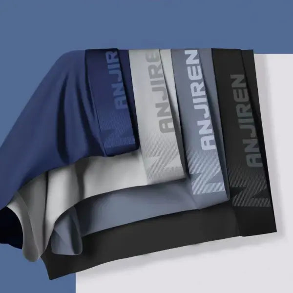 Ice Silk Boxer Shorts L-6XL Breathable Underwear - 2-9901 / L(40-50kg) / 4pcs