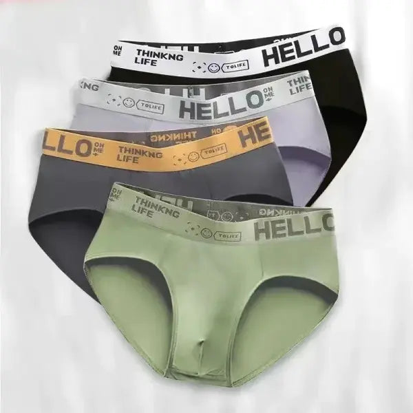Mens briefs polyester elastane breathable daily wear - 4XL / WE2 / 4pcs