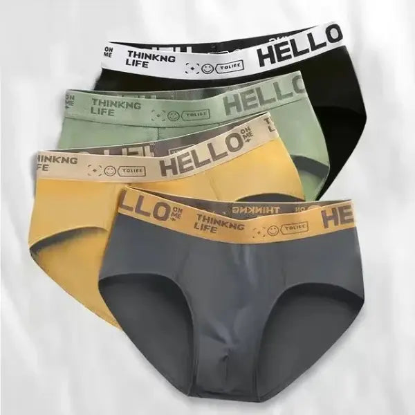 Mens briefs polyester elastane breathable daily wear - 5XL / WE1 / 4pcs