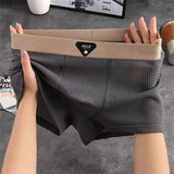Plus Size Ice Silk Boxer Shorts Breathable Cool Comfort