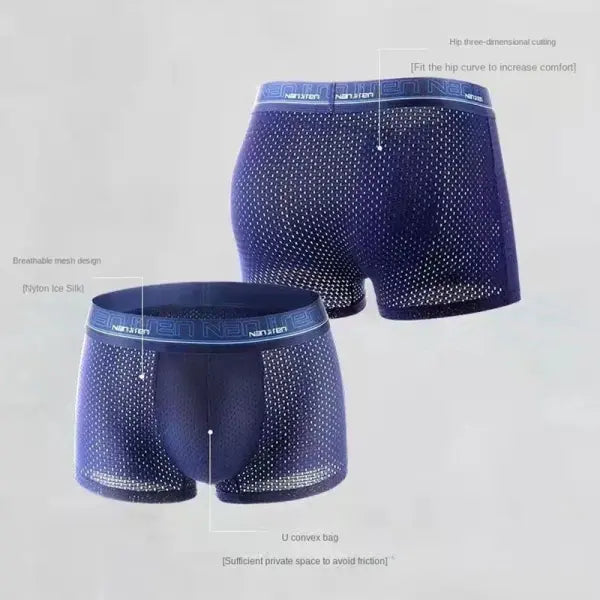 Ice Silk Mens Boxer Shorts Plus Size – Cool Breathable Underwear