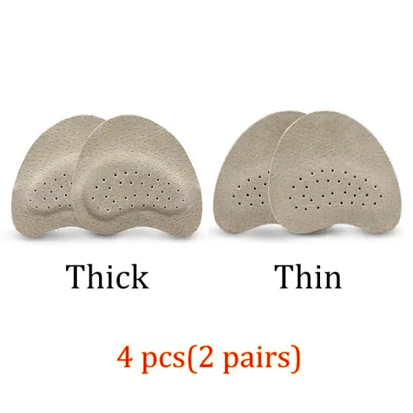4pcs Sandals Anti-slip Stickers Leather Forefoot Pad Women High Heels Pain Relief Insert Insoles Toe Cushion Foot Care