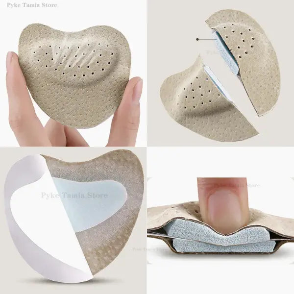 4pcs Sandals Anti-slip Stickers Leather Forefoot Pad Women High Heels Pain Relief Insert Insoles Toe Cushion Foot Care