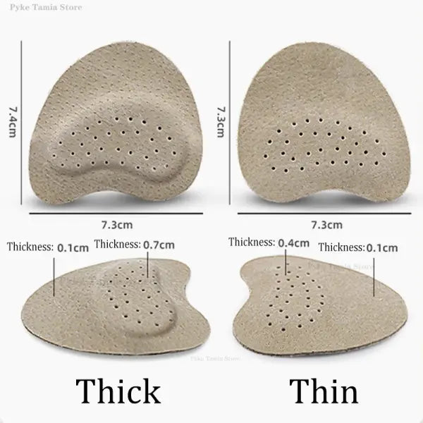 4pcs Sandals Anti-slip Stickers Leather Forefoot Pad Women High Heels Pain Relief Insert Insoles Toe Cushion Foot Care