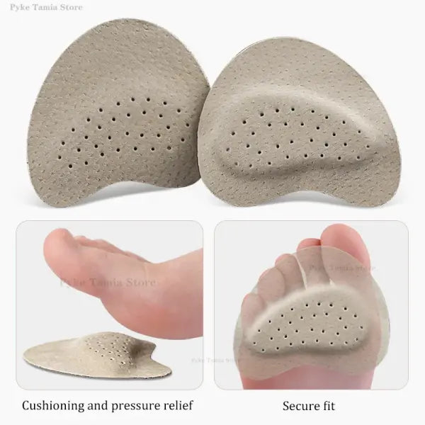 4pcs Sandals Anti-slip Stickers Leather Forefoot Pad Women High Heels Pain Relief Insert Insoles Toe Cushion Foot Care
