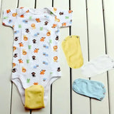 4PCS Baby Romper Set – Soft Jumpsuits with Extender Super Utility Bodysuit for Newborns & Infants
