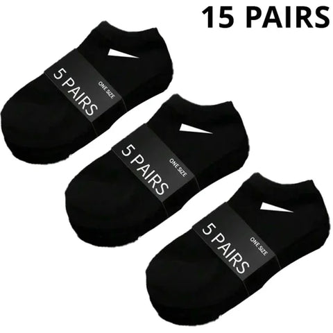 5/10/20/30 Pairs Unisex Plain Color Boat Socks – Thin, Breathable, Anti-Odor, Sweat-Absorbing Ankle Socks for Men & Women - Himpall