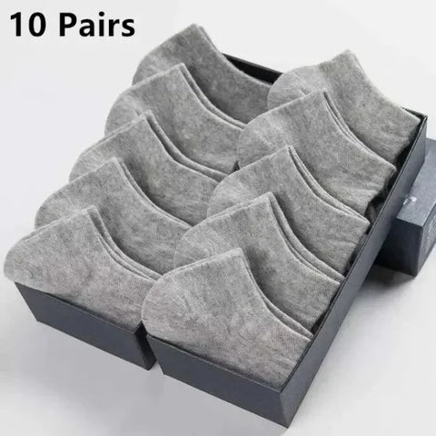 5/10/20/30 Pairs Unisex Plain Color Boat Socks – Thin, Breathable, Anti-Odor, Sweat-Absorbing Ankle Socks for Men & Women - Himpall