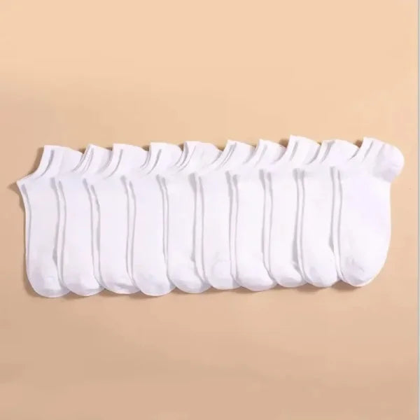 5/10/20/30 Pairs Unisex Plain Color Boat Socks – Thin, Breathable, Anti-Odor, Sweat-Absorbing Ankle Socks for Men & Women - Himpall