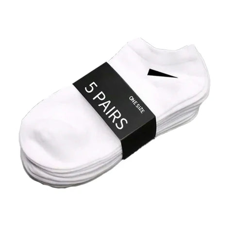 5/10/20/30 Pairs Unisex Plain Color Boat Socks – Thin, Breathable, Anti-Odor, Sweat-Absorbing Ankle Socks for Men & Women - Himpall