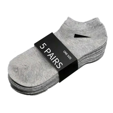 5/10/20/30 Pairs Unisex Plain Color Boat Socks – Thin, Breathable, Anti-Odor, Sweat-Absorbing Ankle Socks for Men & Women - Himpall