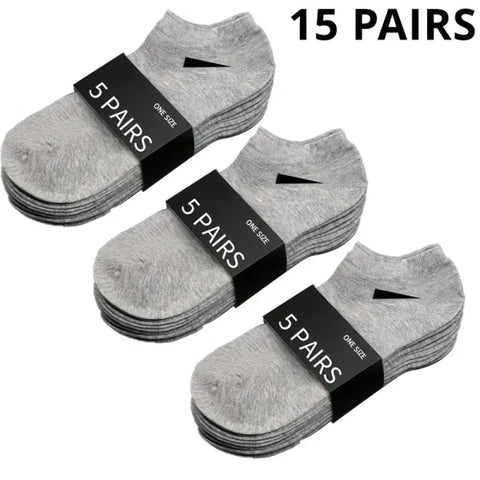 5/10/20/30 Pairs Unisex Plain Color Boat Socks – Thin, Breathable, Anti-Odor, Sweat-Absorbing Ankle Socks for Men & Women - Himpall